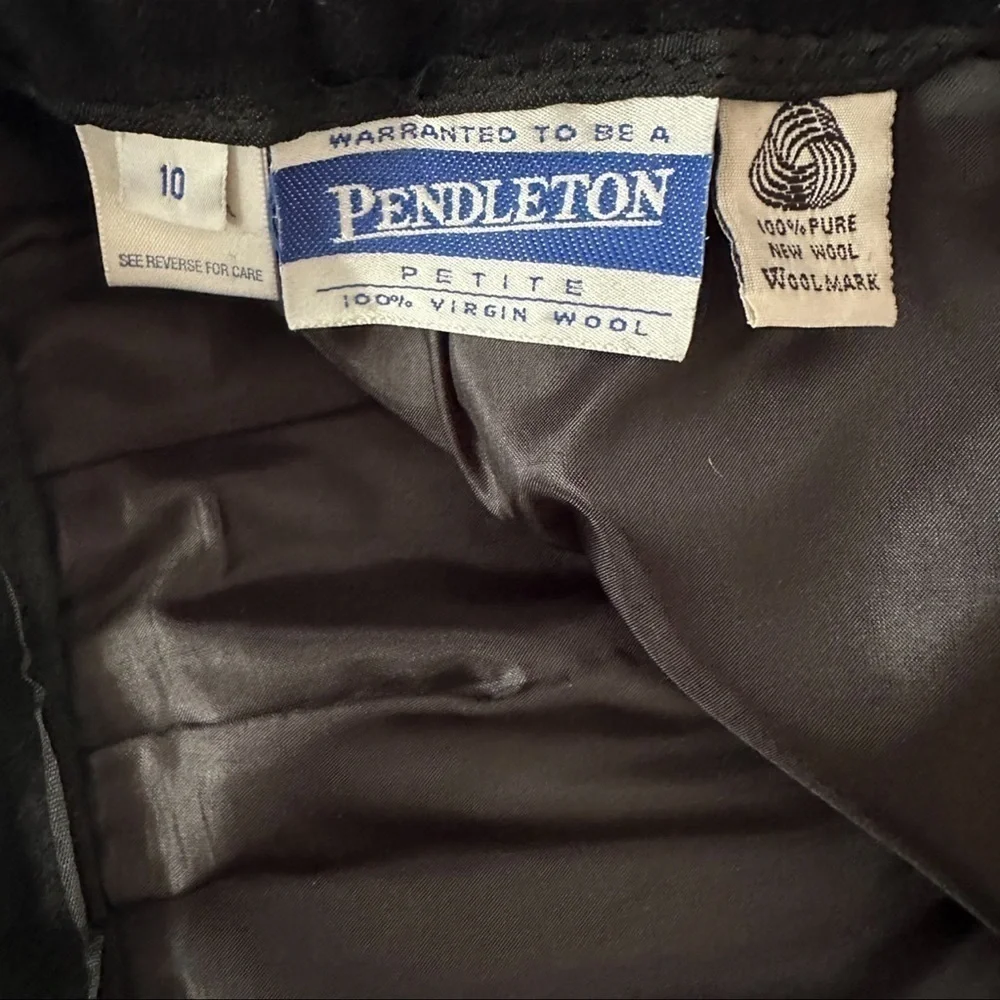 VTG PENDLETON BLACK WOOL PENCIL SKIRT SIZE SMALL